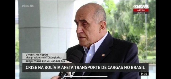 Vice-presidente da NTC&Logística participa de entrevista na GloboNews