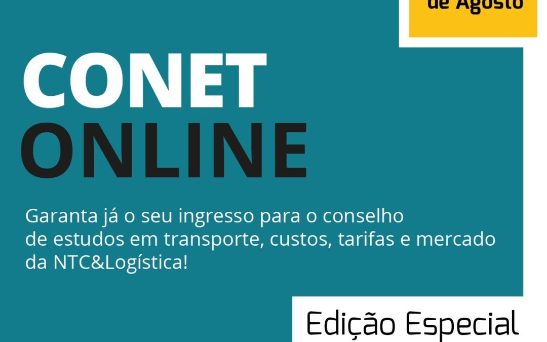 NTC&Logística realiza CONET Online na próxima semana 