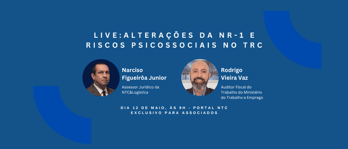 LIVE EXCLUSIVA SOBRE ALTERAÇÕES DA NR-1 E RISCOS PSICOSSOCIAIS NO TRANSPORTE RODOVIÁRIO DE CARGAS