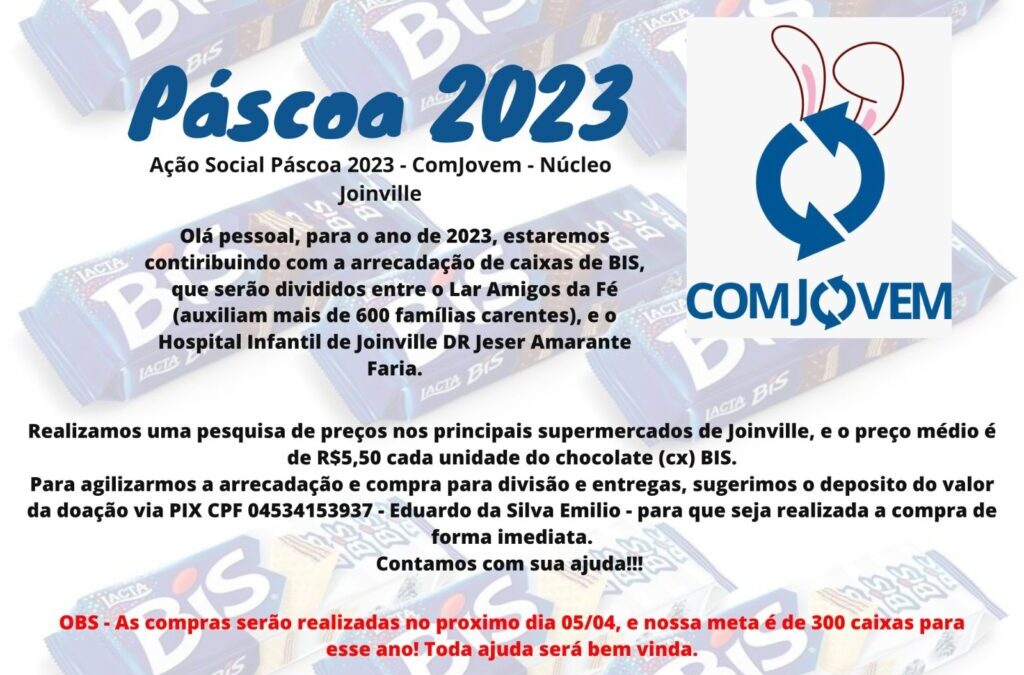 Participe da Ação de Páscoa da Comjovem Joinville