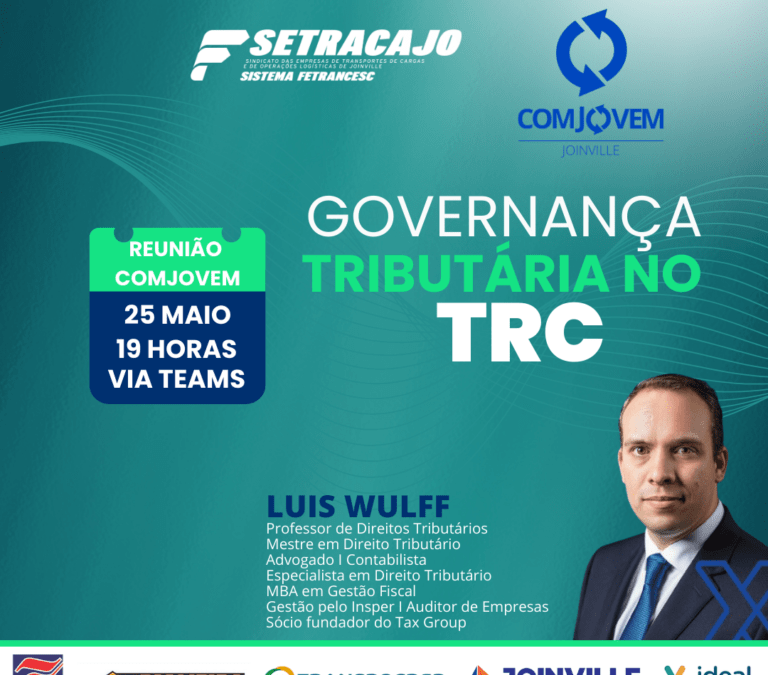 Governança Tributária no TRC no encontro Comjovem Joinville
