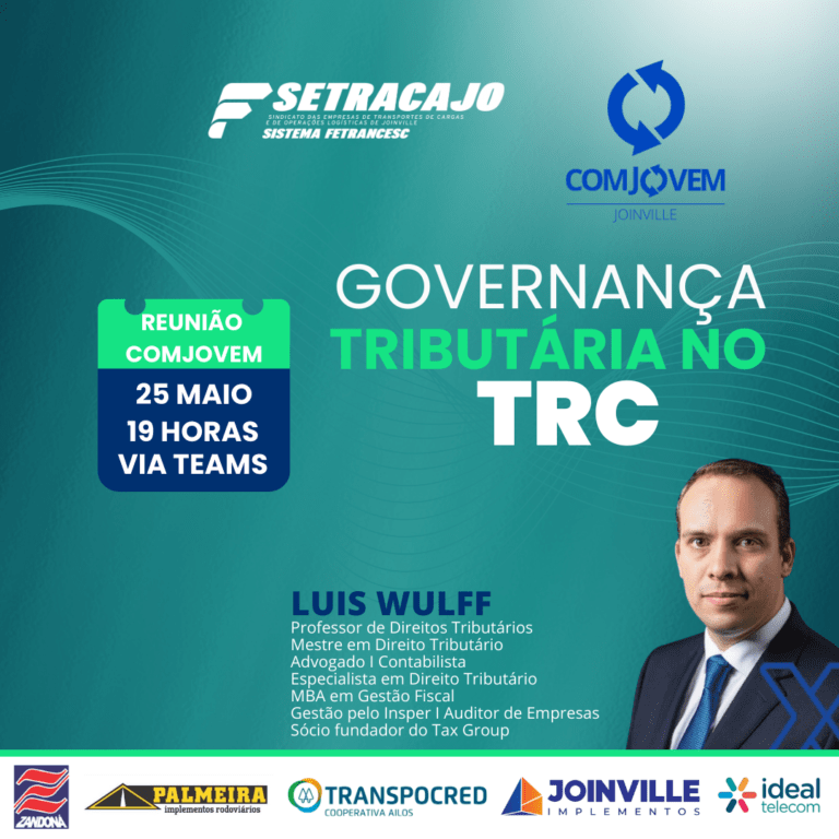 Governança Tributária no TRC no encontro Comjovem Joinville