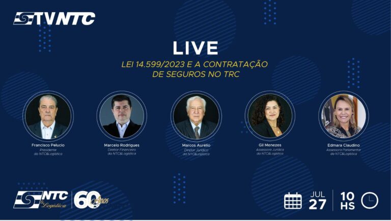 Lei 14.599 e a Contratação de Seguros no TRC é tema da live de hoje na TV NTC