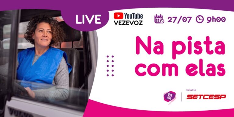 Na pista com elas é o tema da próxima live do Vez e Voz