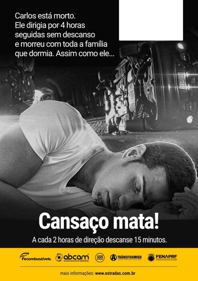 Cansaço Mata: 20% dos acidentes acontecem com motoristas cansados e causam 30% das mortes