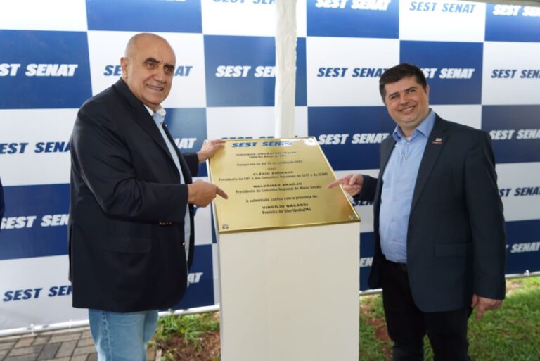Urubatan Helou e Tarsício Gonzalez, fundadores da Braspress e da Transpes, agora dão nome às Unidades do SEST SENAT de Uberlândia e Contagem