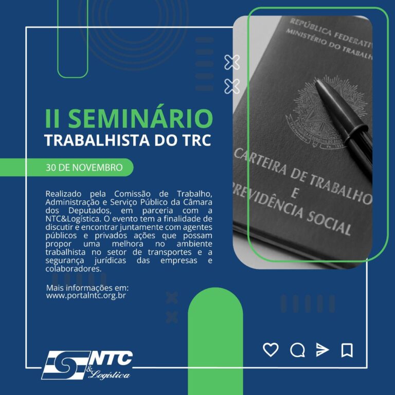 Participe do II Seminário Trabalhista do Transporte Rodoviário de Cargas