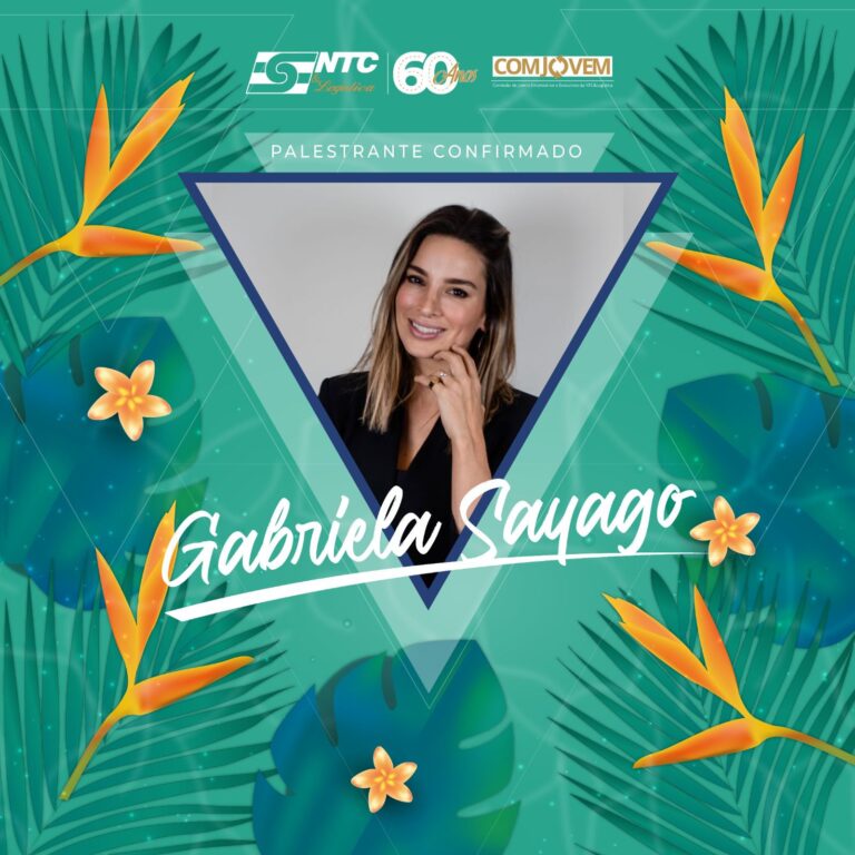 Gabriela Sayago é uma das palestrantes confirmadas no Congresso NTC 2023 – XVI Encontro Nacional da COMJOVEM