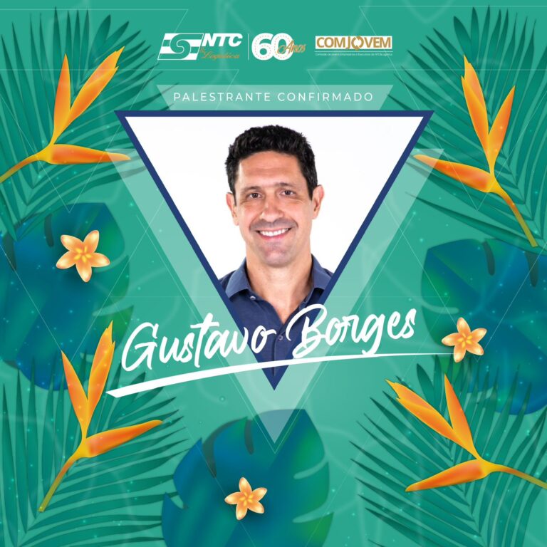 Gustavo Borges é um dos palestrantes confirmados no Congresso NTC 2023 – XVI Encontro Nacional da COMJOVEM