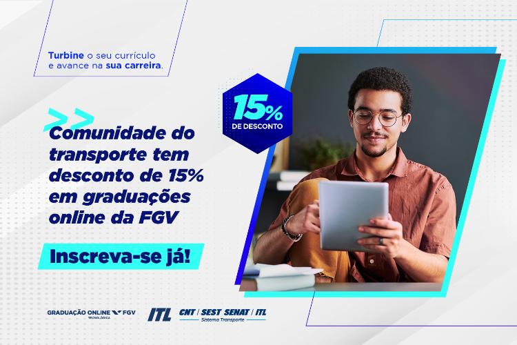 Novo vestibular: comunidade do transporte tem desconto de 15% em graduações online da FGV