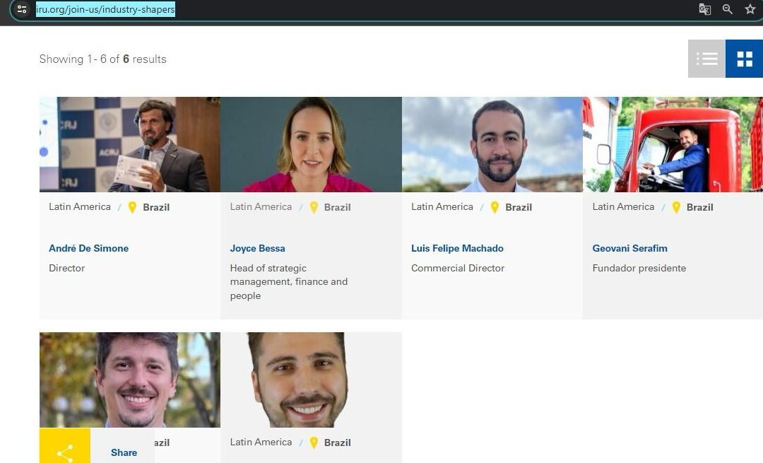 IRU destaca pela segunda vez a atuação da COMJOVEM por meio de seus integrantes em publicação