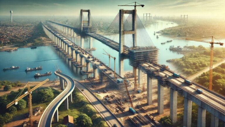 Obra da Ponte Bioceânica que promete revolucionar comércio do Brasil e está avaliada em mais de 1 BILHÃO chega a 60% concluída