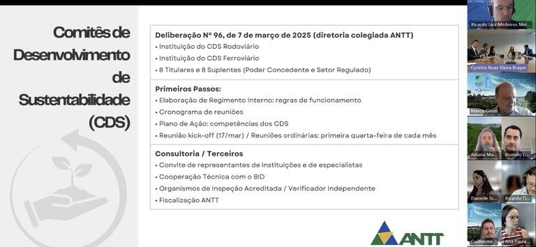 ANTT realiza primeiras reuniões dos Comitês de Desenvolvimento de Sustentabilidade de Rodovias e Ferrovias