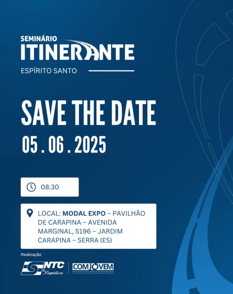 Participe da terceira edição de 2025 do Seminário Itinerante da NTC&Logística em Serra, Espírito Santo