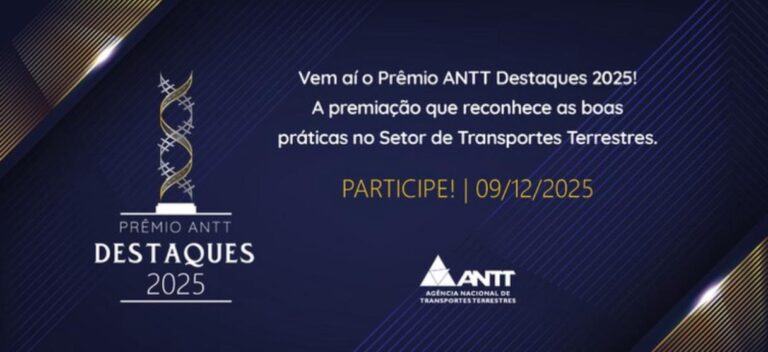 ANTT lança Prêmio Destaques 2025 e reforça compromisso com inovação, sustentabilidade e excelência no transporte terrestre