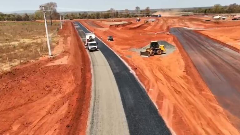 Obras de implantação do Lote 4 da BR-419/MS aproximam-se dos 70% de execução