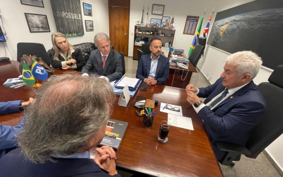 Senador Marcos Pontes recebe representantes da NTC&Logística em audiência no Senado Federal