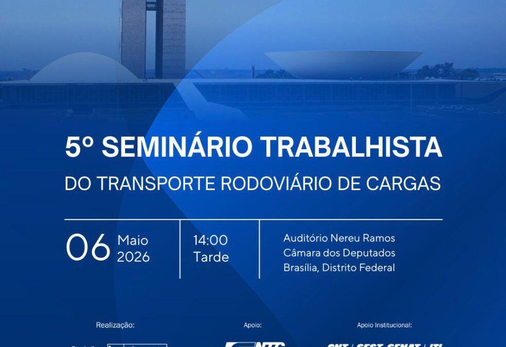 5º Seminário Trabalhista do TRC 2026 destacará impactos da tecnologia e da jornada de trabalho no setor. Participe!