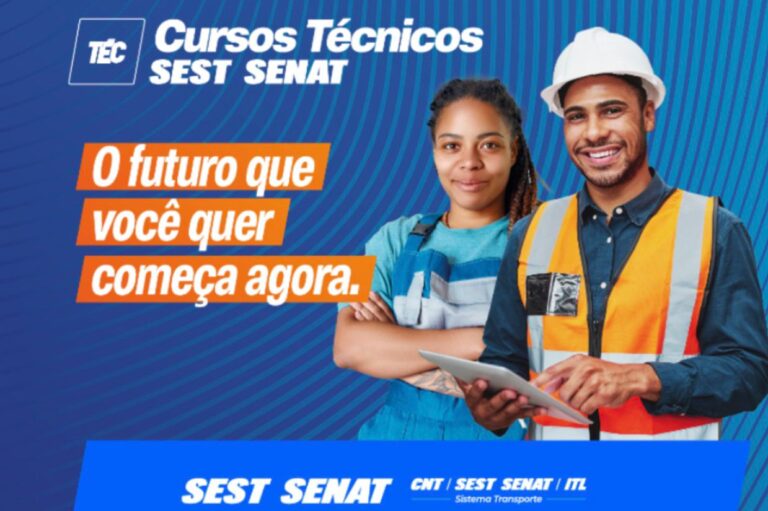 SEST SENAT abre inscrições para cursos técnicos EaD com foco em qualificação profissional