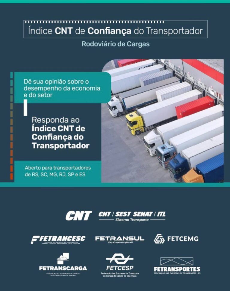 NTC&Logística reforça a importância da participação das empresas transportadoras no Índice CNT de Confiança do TRC