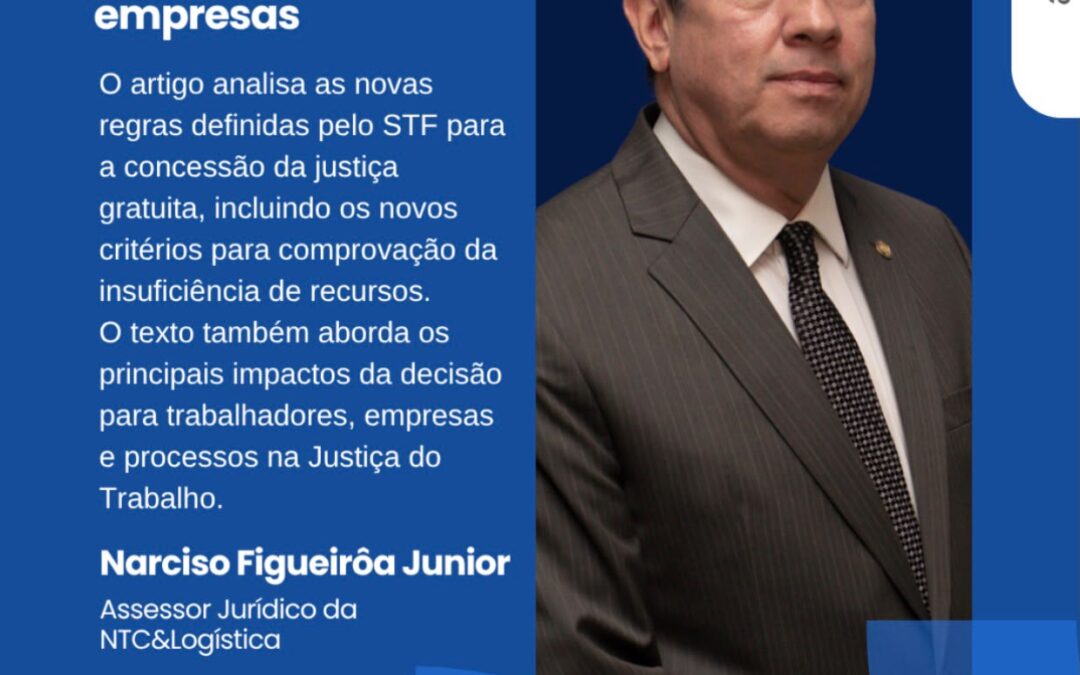 Artigo: STF muda regras da justiça gratuita: o que muda para trabalhadores e empresas