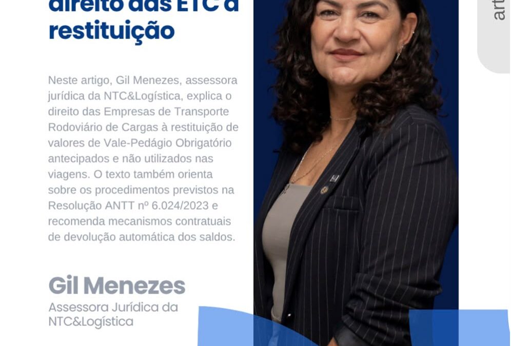Artigo – Vale-Pedágio não utilizado: direito das ETC à restituição