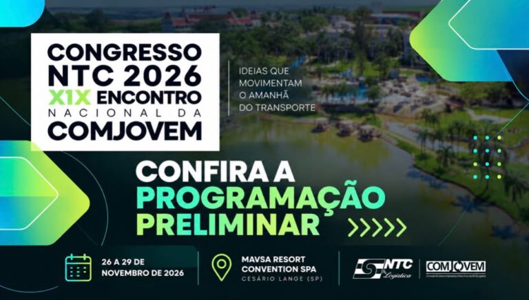 Confira a programação preliminar do Congresso NTC 2026 – XIX Encontro Nacional da COMJOVEM que acontecerá no Mavsa Resort, em Cesário Lange (SP)