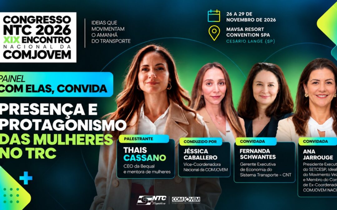 Thais Cassano participará de painel sobre protagonismo feminino com mulheres do TRC no Congresso NTC 2026 – XIX Encontro Nacional da COMJOVEM