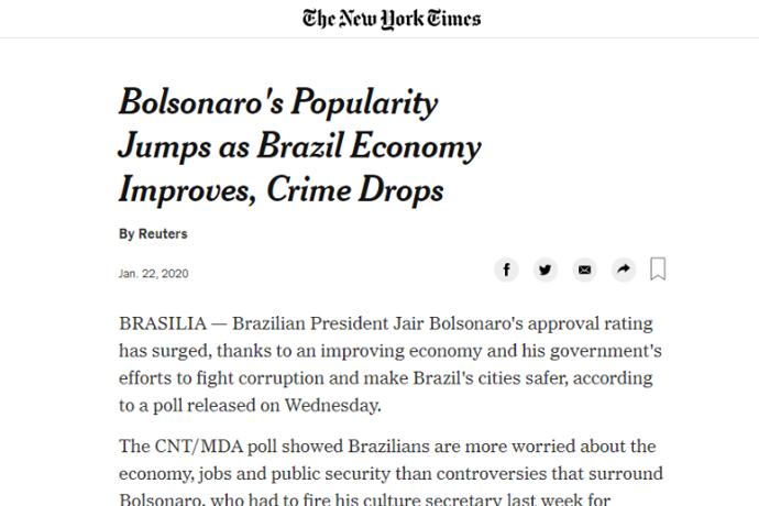 Pesquisa CNT de Opinião é destaque na imprensa internacional