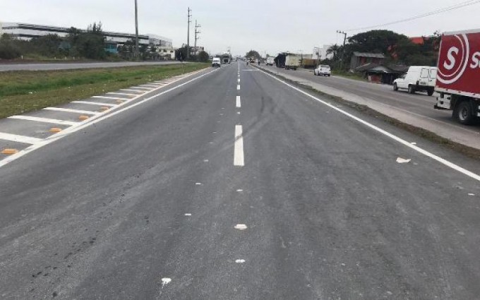 Dnit libera dois quilômetros de duplicação da BR-470 nesta quarta-feira