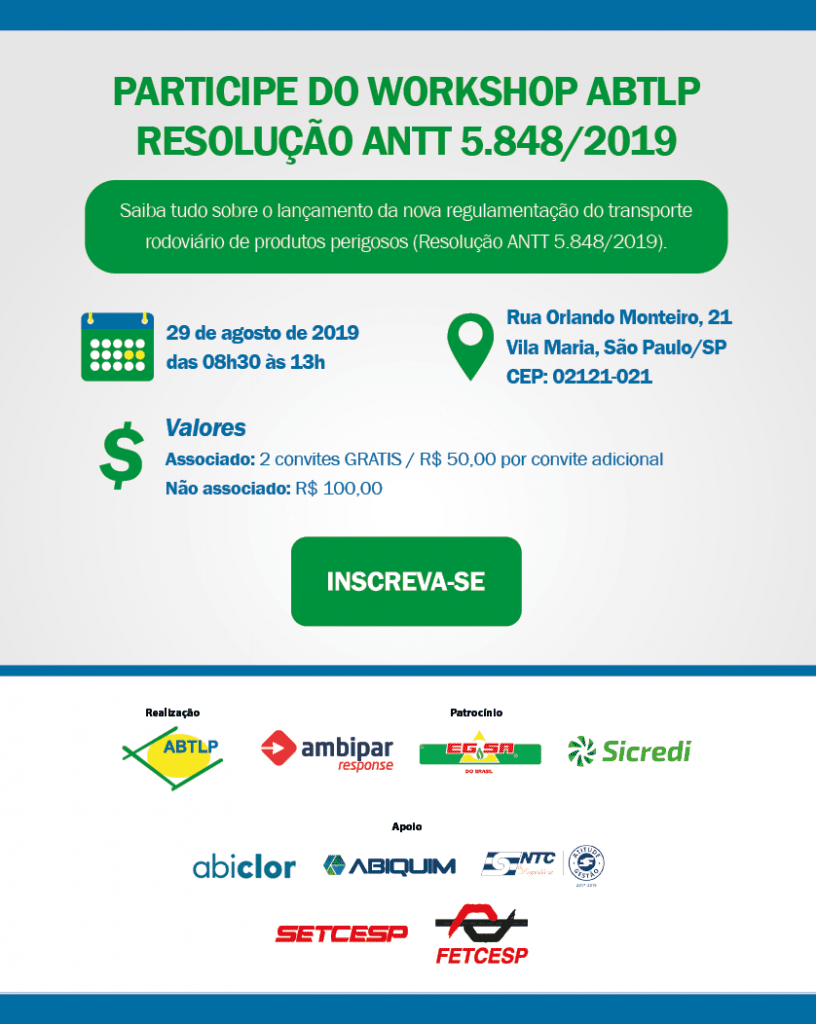 Workshop ABTLP sobre a nova regulamentação de produtos perigosos